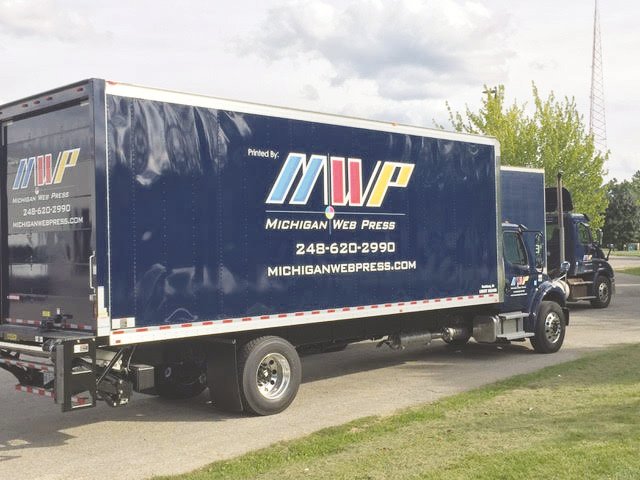 Michigan Web Press delivery trucks